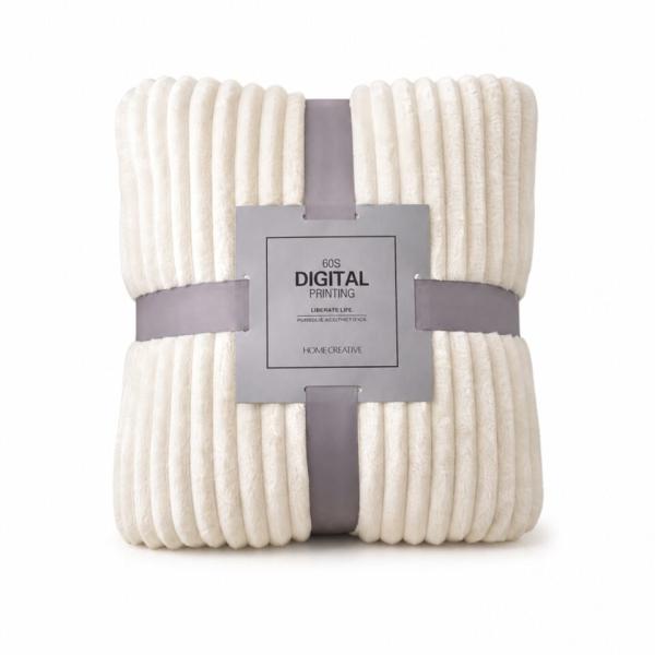 Coral Fleece Blanket Polyster White